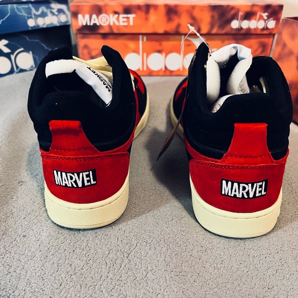 Diadora X Men Magic Basket Mid Phoenix Marve1 34C0808 Black Red Men - Picture 8 of 8